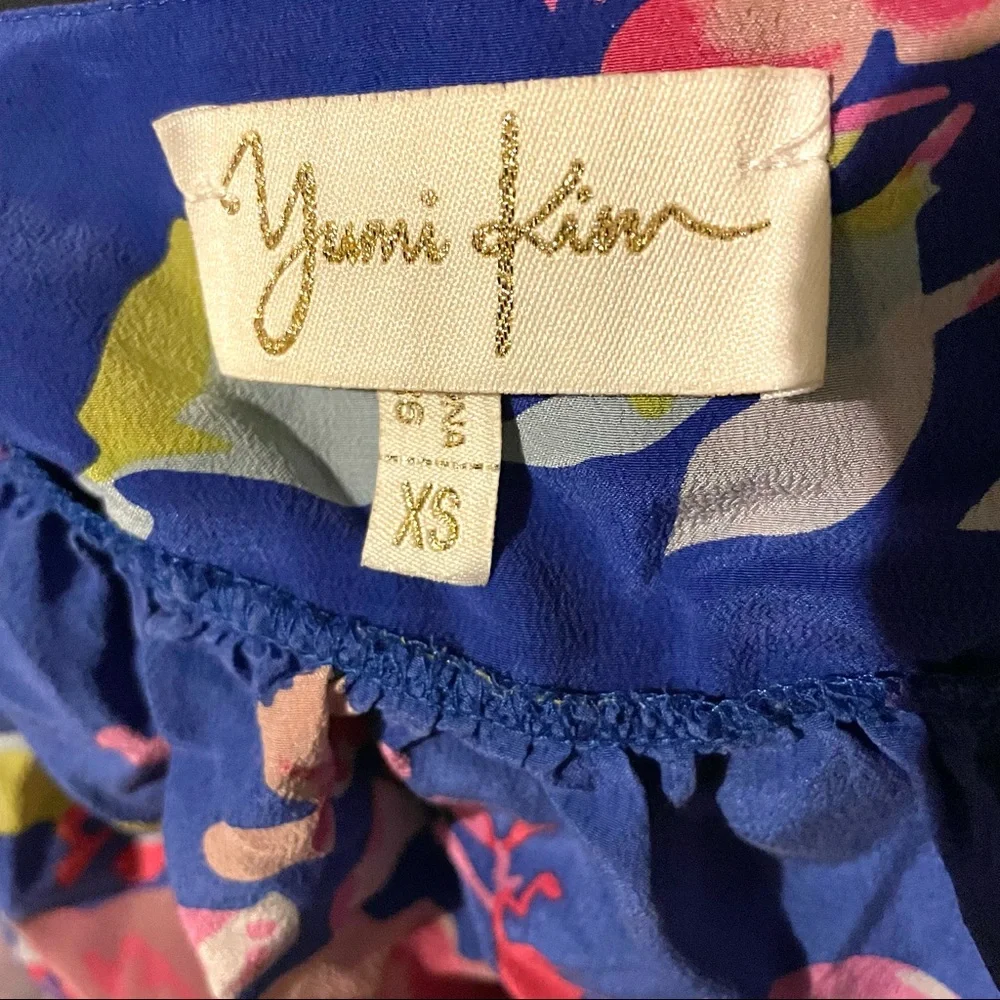 Yumi Kim Soho Mixer floral Dodger blue wrap dress - Picture 7 of 8